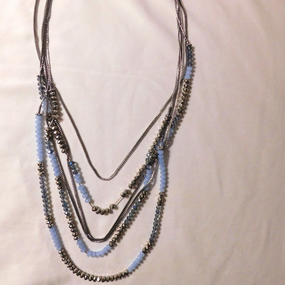 Vintage Six Strand Multi-Beaded Necklace